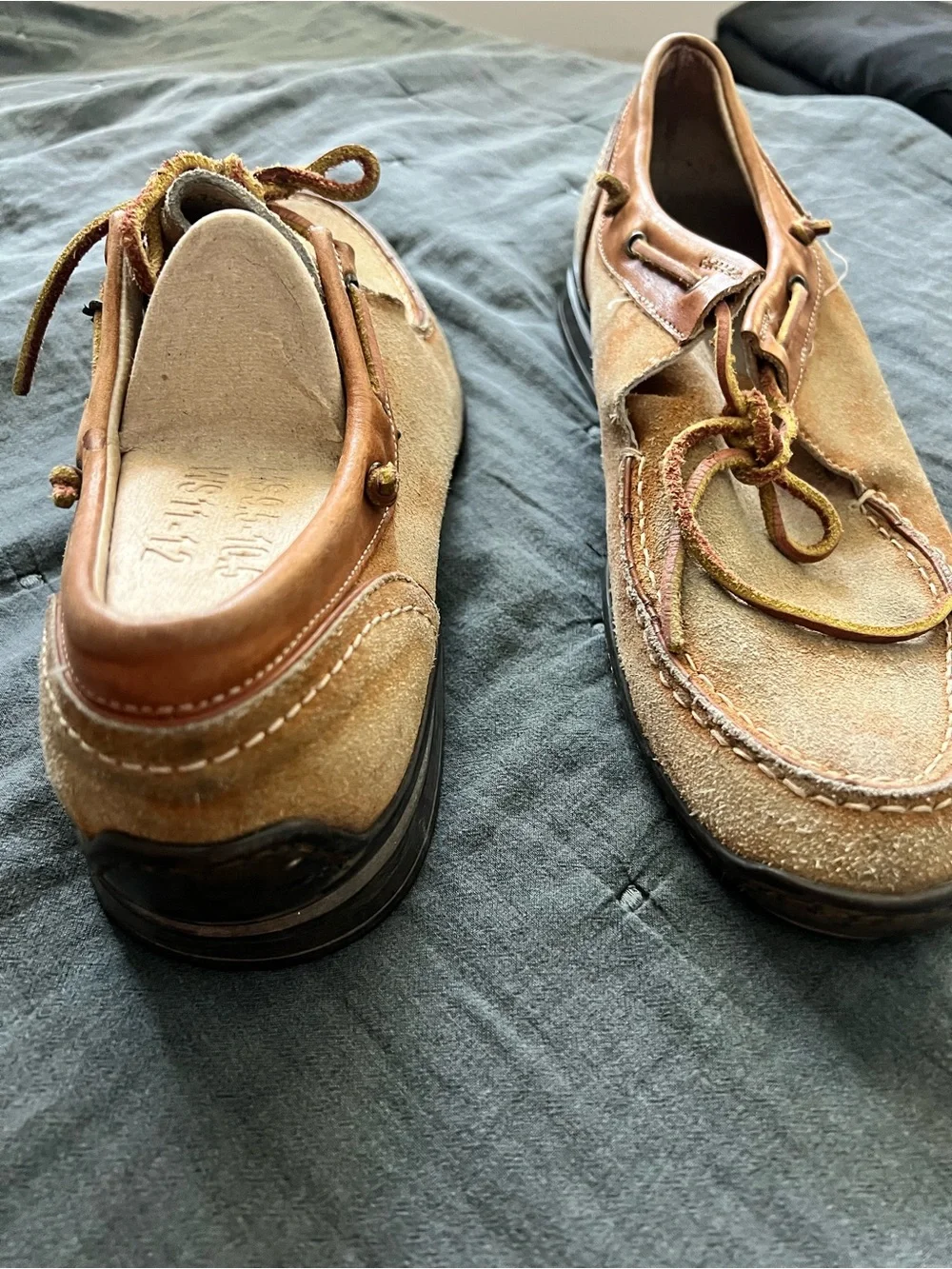 BACCO BUCCI MEN' LOAFERS SLIP-ON SHOES TAN TIE-UP SIZE 10